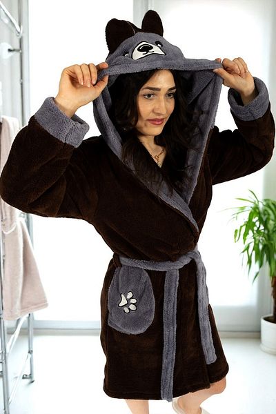 MİLAYS LİFE HOME COLLECTİON Πρωινό μπουρνούζι με εξαιρετικά μαλακό σχέδιο WELSOFT