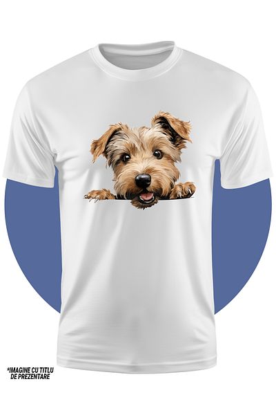 StoryGift Romania Tricou Copii Cu Un Catel Nebunatic, Ilustratie, Jucaus, Pentru Iubitorii De Caini, Cel Mai