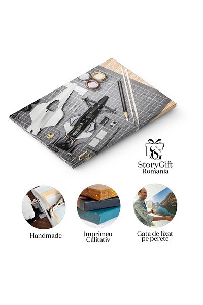 StoryGift Romania Canvas Painting 70 X 50cm The Hobby of Assembling Plastic Models, Assemble, Hobby, Model, Pla Stg