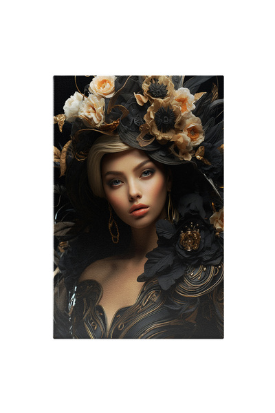 StoryGift Romania Tablou Canvas: Lebada Neagra In Stil Omenesc Frumusete, Blond, Lucrari De Arta, Costum, Flori