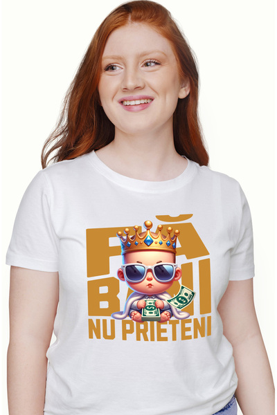 StoryGift Romania Tricou Femei fa bani nu prieteni bebe rege bogat cu imprime...