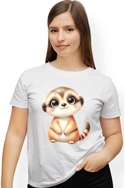 StoryGift Romania Tricou Femei cu o vidra timida, ilustratie, zambeste, natur...