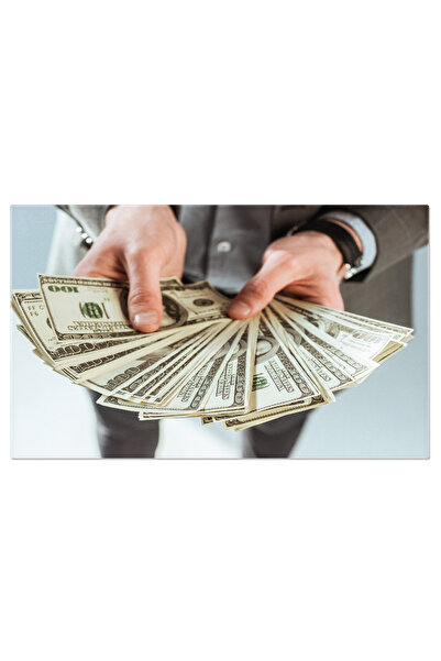 StoryGift Romania Tablou Canvas - Om De Afaceri Prosper Cu Bancnote - Succes,...