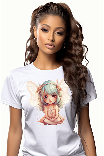 StoryGift Romania Tricou Femei cu o fetita zana, ilustratie, dragalasa, flori...