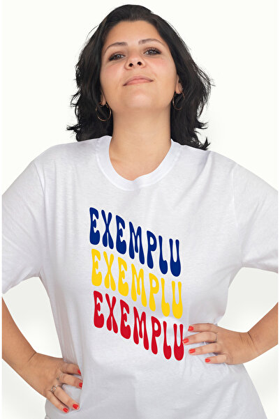 StoryGift Romania Tricou Femei Cuvantul Exemplu, in Culorile Steagului Romani...