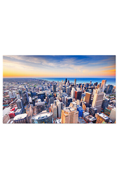 StoryGift Romania Tablou Canvas: Vederi Aeriene Ale Chicago-ului, Dezvaluind ...