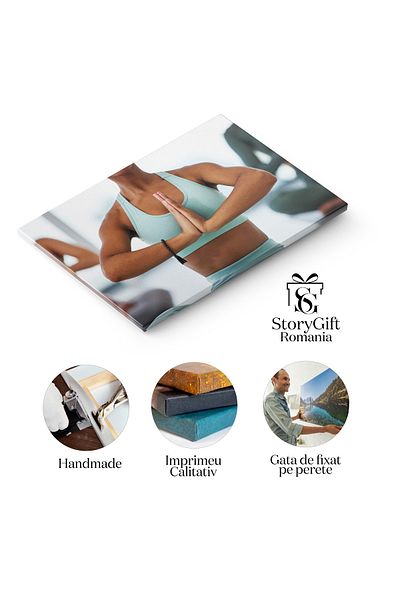 StoryGift Romania Tablou Canvas - Yoga In Grup: Unitate, Diversitate Si Armonie - Woman, African, Hand