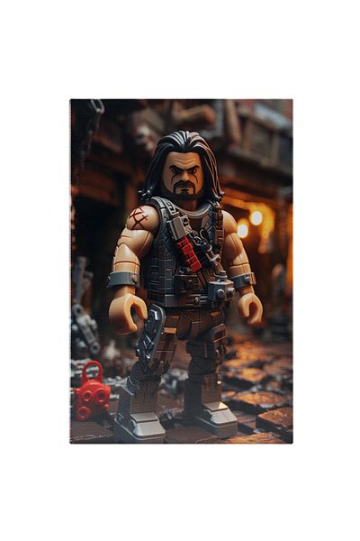 StoryGift Romania Canvas Print: Star Wars Lego Character With Long Black Hair And Beard Trained To Fight