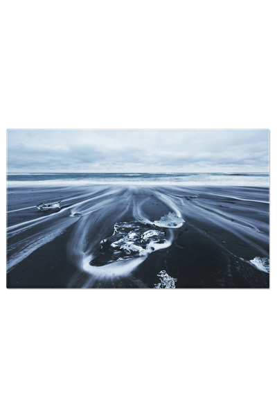 StoryGift Romania Tablou Canvas: Privind Aurora Boreala Peste Floe-urile De G...