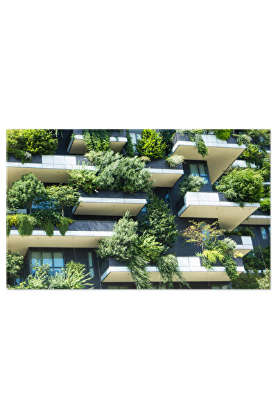 StoryGift Romania Tablou Canvas Cladirile Verticale Din Lemn Din Milano, Cunoscute Sub Numele De Bosco Verticale,