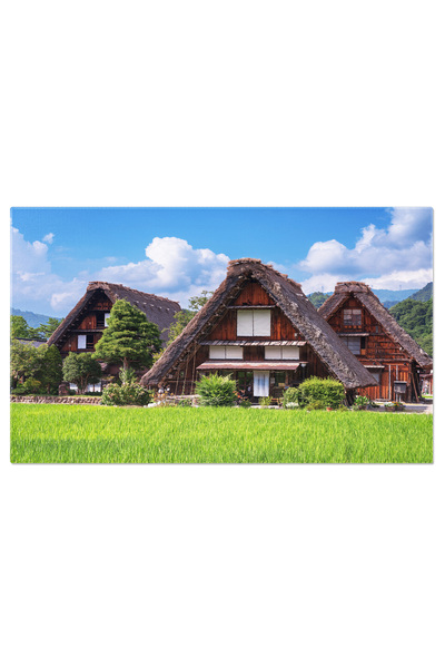 StoryGift Romania Tablou Canvas - Viziune Rurala Idilica: Vara, Orez, Japonia...