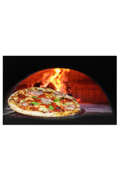 StoryGift Romania Tablou Canvas: Pizza Traditionala In Cuptor De Lemi - Fire, Mozzarella, Pizzeria
