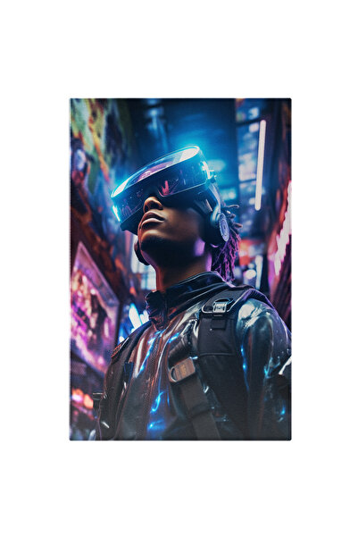 StoryGift Romania Tablou Canvas: Baiat Care Foloseste Ochelarii Virtuali In J...