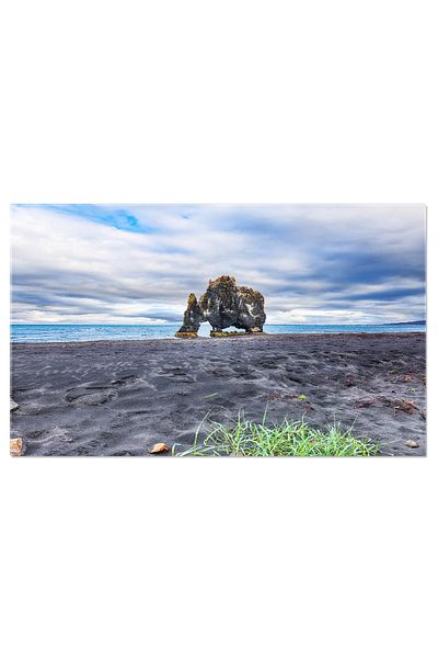 StoryGift Romania Tablou Canvas Privire Uimitoare La Fossalar In Islanda Apa, Calatorie, Iarba, Peisaj, Nor. 974