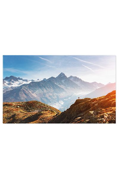 StoryGift Romania Tablou Canvas Vedere Uimitoare A Muntilor Monte Bianco, Mont Blanc, Munti, Francez, Alpi, Toamn
