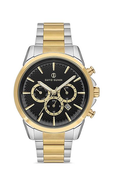DAVID GUNER Yellow White Coated White Dial Men's Wristwatch Dg-8649Ga-D2