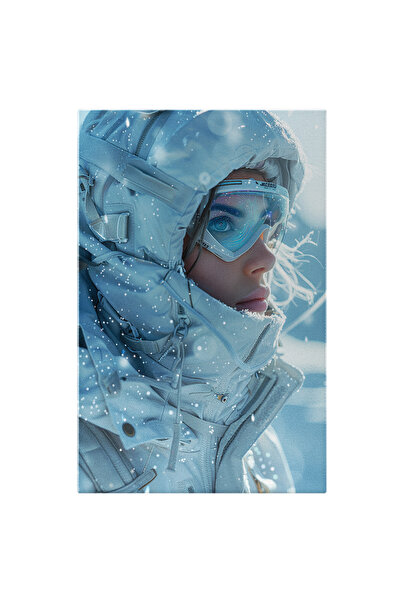 StoryGift Romania Tablou Canvas: Portret Feminin Femeie Echipată Pentru Frigu...