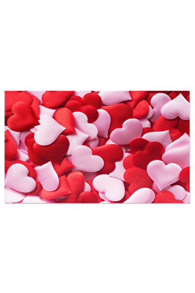 StoryGift Romania Tablou Canvas Mix De Inimi Rosii Si Roz Decor Perfect Pentr...