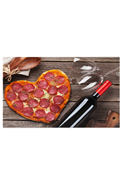 StoryGift Romania Tablou Canvas Pizza In Forma De Inima, Pizza, Alimente, Iub...
