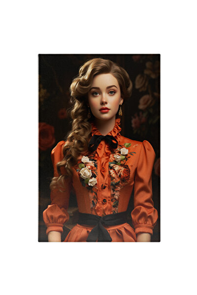 StoryGift Romania Tablou Canvas: Printesa Anilor 1700 Par Saten,croiala Costu...