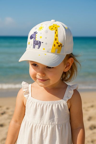 LAGRANZE Unisex 4-8 Years Old Children's Cap Hat Summer Children's Hat with Embroidery Detail