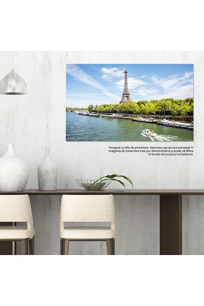StoryGift Romania Tablou Canvas Apus De Soare La Paris Franta, Turnul Eiffel, Vedere Urbana, Arhitectura, Peisaj