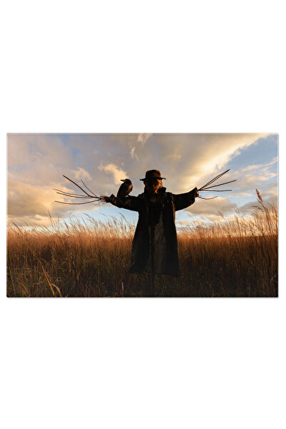 StoryGift Romania Tablou Canvas Scarecrow In Palarie, Camp, Halloween, Infricosator, Recolta, Terifiant. 3883