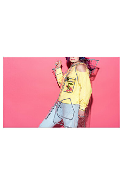 StoryGift Romania Tablou Canvas Stil Si Eleganta Tanara Fashion In Mantou Tra...