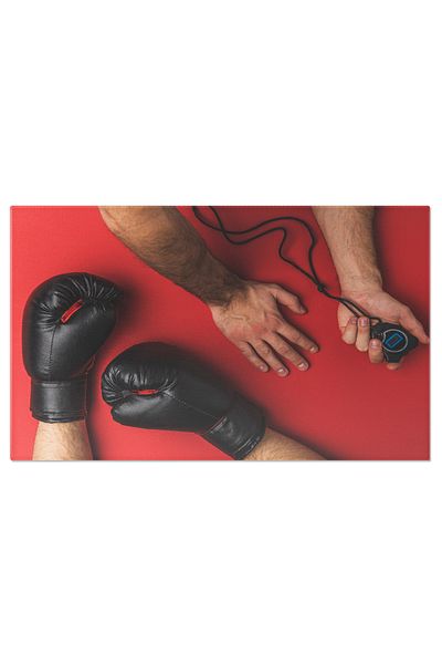 StoryGift Romania Canvas Painting Boxer And Coach Intensive Training And Well-Designed Strategies For Victory