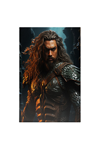 StoryGift Romania Tablou Canvas: Portret Super Erou Aquaman Actor Jason Momoa In Apa Film Sf Pictura Digitala
