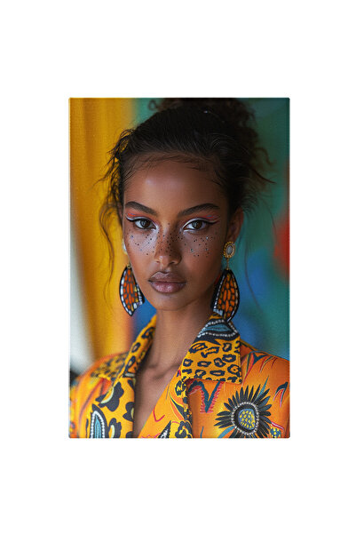 StoryGift Romania Tablou Canvas Portretul Unei Dame Cu Machiaj Strident Și Oc...