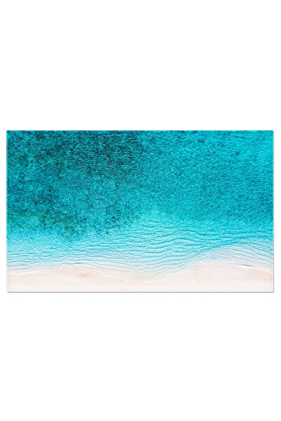 StoryGift Romania Tablou Canvas Plaja Si Ocean Ca Fundal Din Vederea De Sus V...