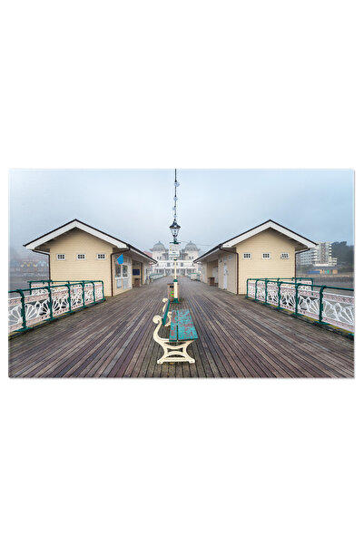 StoryGift Romania Tablou Canvas Vreme Cetoasa La Penarth Pier Cetoasa, Penarth, Cardiff, Banchet, Vreme Britanica