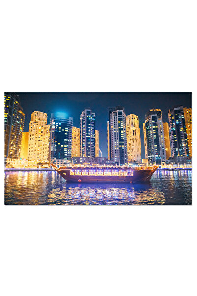 StoryGift Romania Tablou Canvas Croaziera La Apus In Dubai Marina, Uae, Arhit...