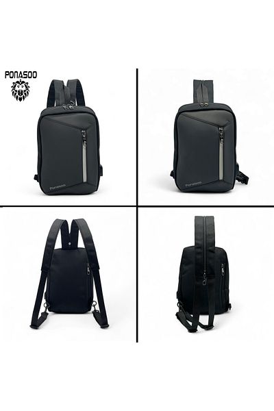 Ponasoo Crossbody Backpack with Adjustable Strap for Men and Women - Casual - Fully Waterproof