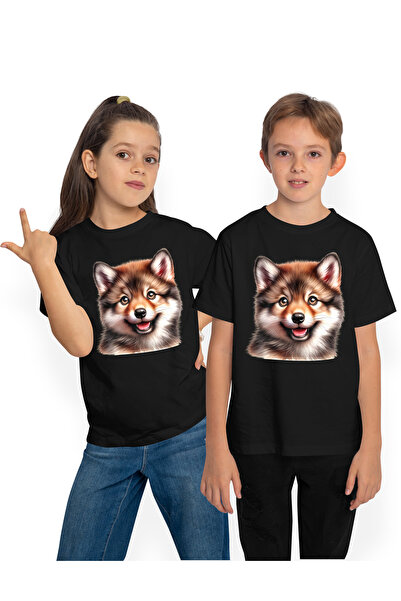 StoryGift Romania Tricou Copii Cu Un Pui De Lup Vesel, Ilustratie, Jucaus, An...