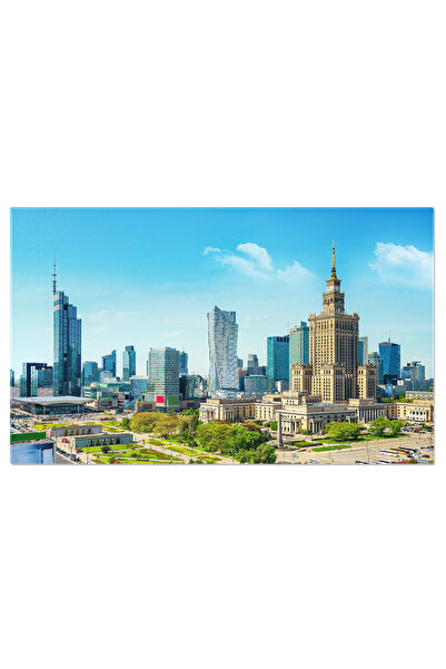 StoryGift Romania Tablou Canvas Vedere De Sus A Palatului Culturii Din Varsovia Varsovia, Polonia, Zgariere-nori,