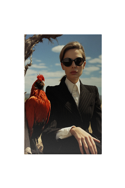 StoryGift Romania Tablou Canvas: Fotografie Cu O Femeie La Costum Care Sta La...