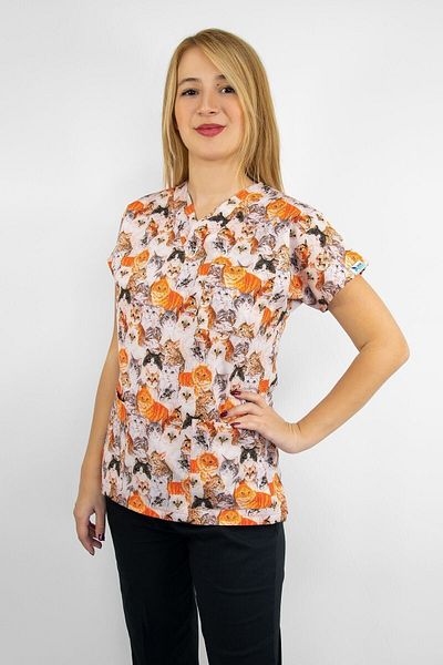 Nur Medikal Giyim Tricou unic din Lycra de culoare cafea - pentru medic, spital, asistentă și scrubs