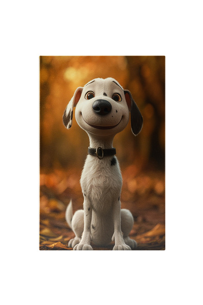 StoryGift Romania Tablou Canvas: Un Dalmațian Simplu Fotografie Desen Pe Căra...