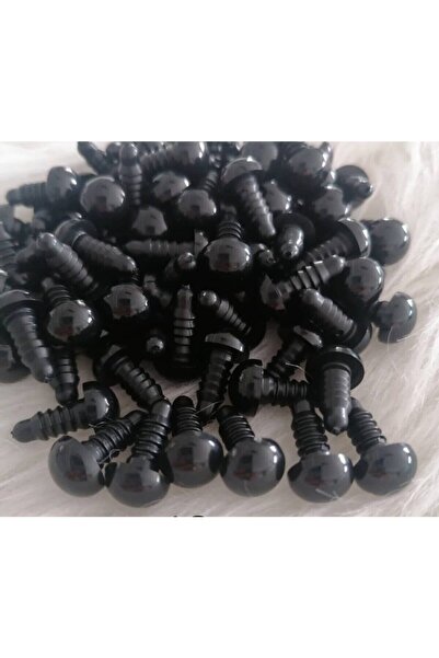 balkizdesign أميجورومي برغي آمن للعين باللون الأسود 10 ملم - 10 أزواج