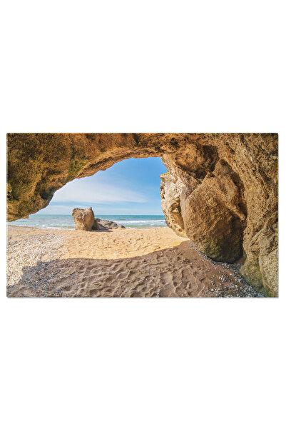 StoryGift Romania Tablou Canvas Interiorul Unei Grote La Malul Marii, Grote, ...