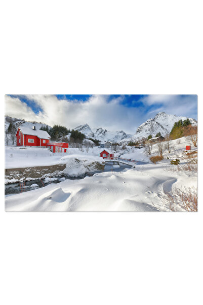 StoryGift Romania Tablou Canvas Peisaj Uimitor De Dimineata In Nusfjord, Norv...