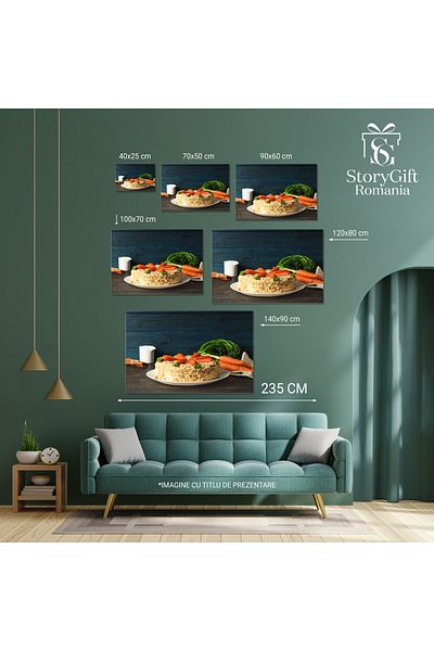 StoryGift Romania Tablou Canvas Tort Delicios De Morcovi O Imbinare Perfecta De Dulceata Si Arome Condimentate, O