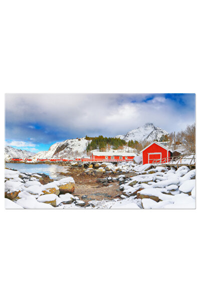 StoryGift Romania Tablou Canvas Peisaj Incantator De Dimineata Pe Marea Norve...