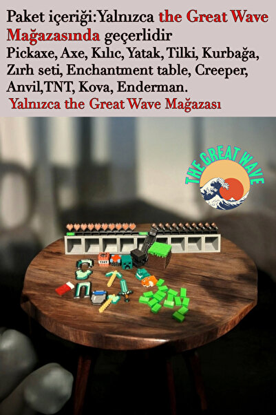 The Great Wave Minecraft Inventory Envanter 15 Mini Figür Hediye
