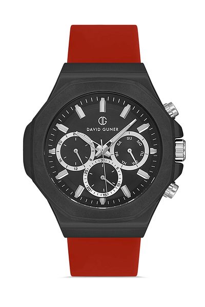 DAVID GUNER Gun Coated Black Dial Men's Wristwatch Dg-8494Gd-Zp2