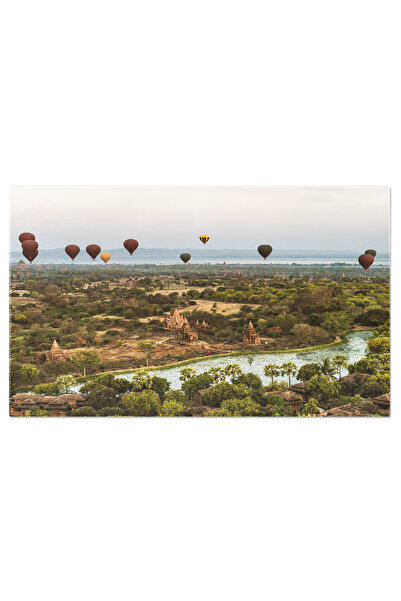 StoryGift Romania Tablou Canvas Temple In Bagan La Rasarit, Myanmar, Deasupra...