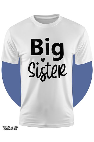 StoryGift Romania Tricou Copii Cu Inimioara Pentru O Sora Mai Mare - Apreciere Respect 100% Bumbac, Unisex,