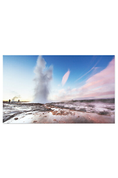 StoryGift Romania Tablou Canvas: Gheizerul Strokkur In Iarna Islandeza - Ghei...
